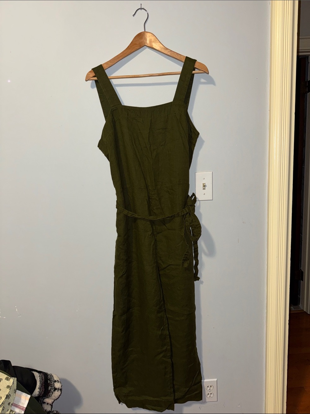Olive Green Sleeveless Jumpsuit